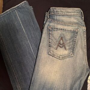 7 For All Mankind Blue Boot Cut Jeans